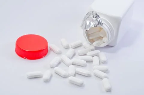 Bottle and pills 库存照片