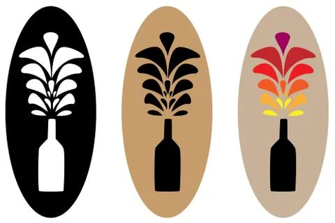 Bottle and splash Stock Illustration