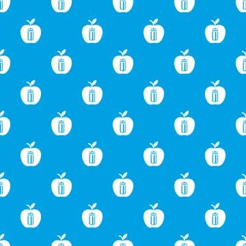 Bottle apple pattern vector seamless blue イラスト素材