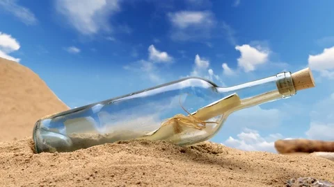 Bottle Beach Stock Footage 87124345