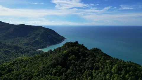 Bottle Beach Viewpoint Drone Shot Stock Footage 337566677