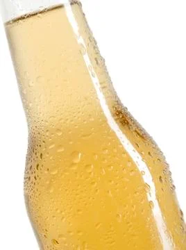 Bottle of beer, cold with drops of water Stock Photos