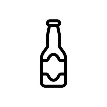A bottle of beer icon vector. Isolated contour symbol illustration Stock Illustration