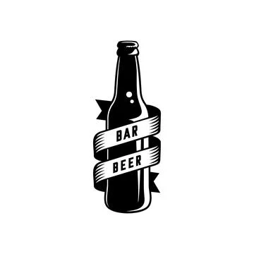A BOTTLE OF BEER Stock Illustration