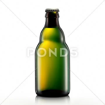 Bottle of beer or cider isolated on white background Stock Photos