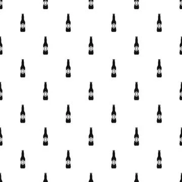 Bottle of beer pattern, simple style Stock Illustration