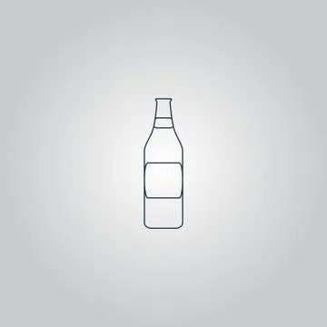 Bottle of beer - vector illustration Stock Illustration