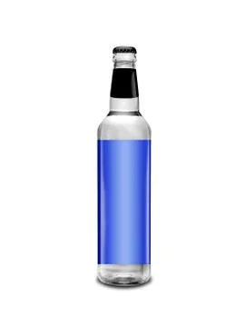 Bottle of beer on white background. Stock Photos