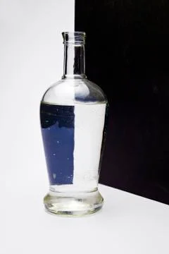 Bottle with black and white pattern Stock Photos