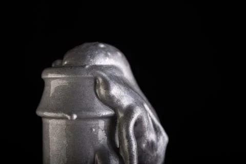 Bottle on black background studio shot 스톡 사진