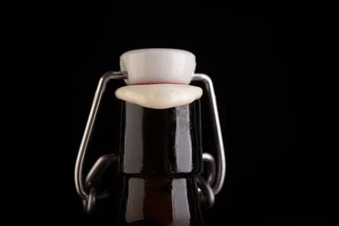 Bottle on black background studio shot Stock Photos
