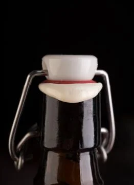 Bottle on black background studio shot Stock Photos