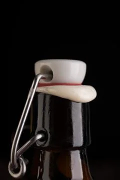 Bottle on black background studio shot 스톡 사진