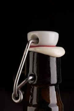 Bottle on black background studio shot 스톡 사진