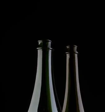 Bottle on black background studio shot 스톡 사진