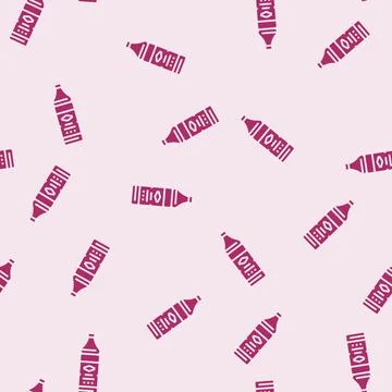 Bottle bleach glyph seamless pattern Stock Illustration