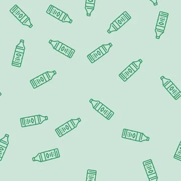 Bottle bleach line seamless pattern Stock Illustration