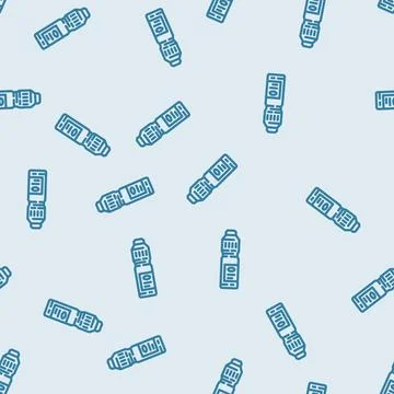 Bottle bleach line vector seamless pattern Stock Illustration