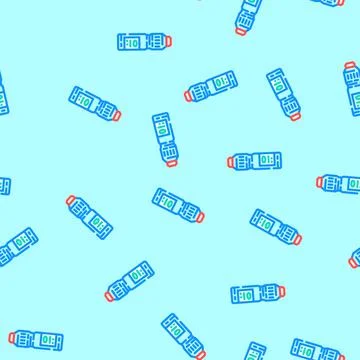 Bottle bleach vector seamless pattern Stock Illustration