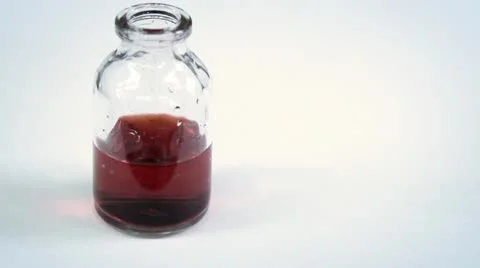 Bottle of blood in laboratory Stock Footage 10584286
