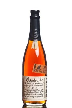 A bottle of Booker's Bourbon Stock-Fotos