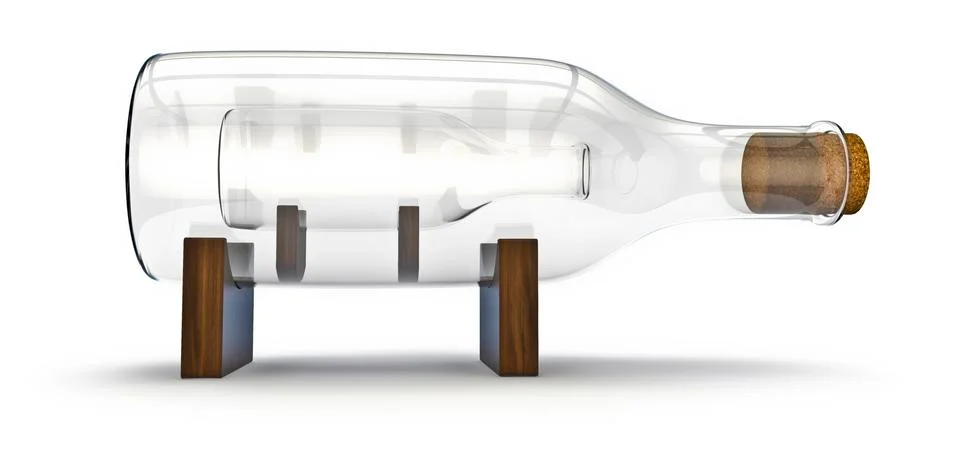 Bottle in a bottle Illustrazione stock