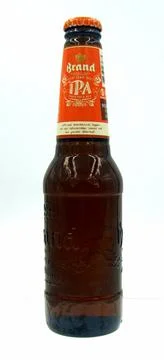 Bottle of Brand IPA beer Stock Photos