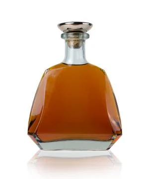 Bottle of brandy Stock Photos