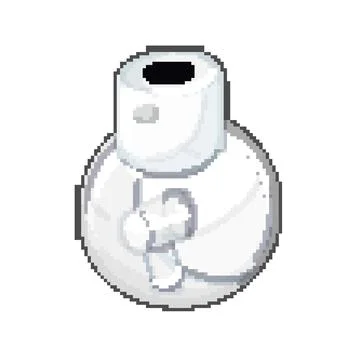 Bottle breast pump pixel art vector illustration Stock Illustration