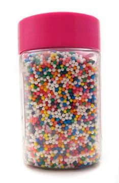 Bottle of cake decorations Stock Photos