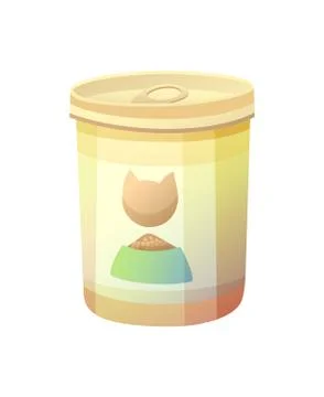 Bottle Can with Cat Image Vector Illustration Stock-Illustration