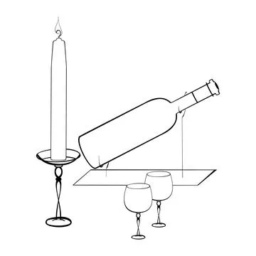 Bottle candle 2 Иллюстрация