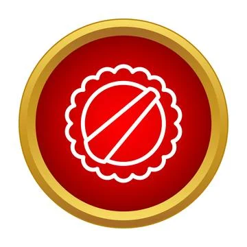 Bottle cap blocking sign vector icon design Stock Illustration