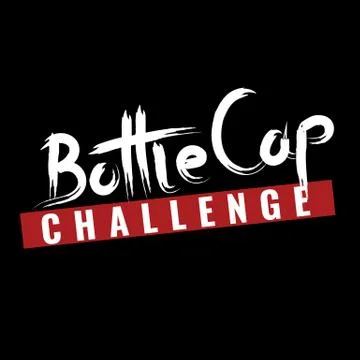 Bottle cap challenge. Bottle cap text for your t-shirt design. Vector Stock Illustration