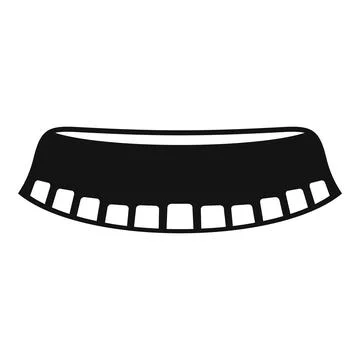 Bottle cap crown closure top view silhouette Stock Illustration