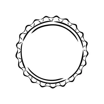Bottle cap. Doodle style bottle cap vector Stock Illustration