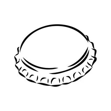 Bottle cap. Doodle style bottle cap vector Stock Illustration