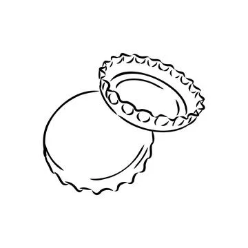 Bottle cap. Doodle style bottle cap vector Stock Illustration