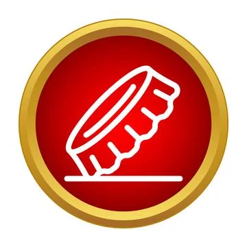 Bottle cap icon representing beverage packaging or opening Stock Illustration