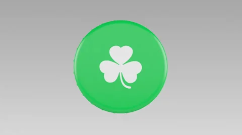 Bottle Cap Irish Clover Stock Footage 37340940