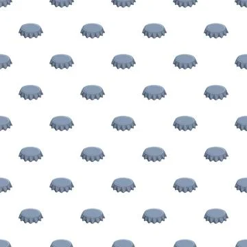 Bottle cap seamless pattern repeating elements on white background Stock Illustration