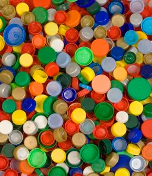 Bottle caps background Stock Photos