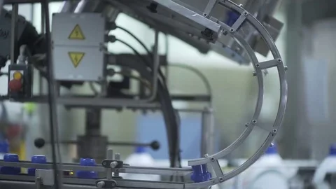 Bottle Caps in Production Line Video stock 69212540