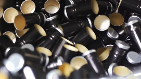 Bottle caps ready for seal the wine Stock Footage 86295145