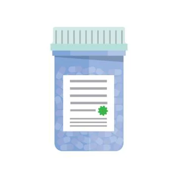 Bottle with capsule pills Stock Illustration