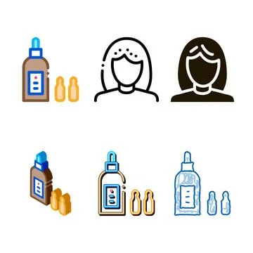 Bottle capsules icon vector outline variety Illustrazione stock