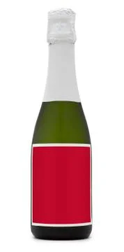 Bottle of champagne (clipping path)and path for label Stock Photos