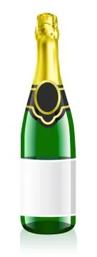 Bottle of champagne Stock Illustration