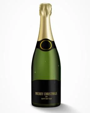 Bottle of champagne Stock Illustration