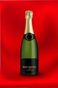 Bottle of champagne Stock Illustration